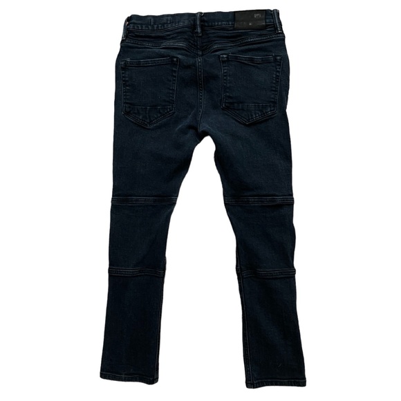 Allsaints Jeans Mens Size 30 Hoxley Wilkins Cigarette Stretch Button Fly Blue - Picture 2 of 5